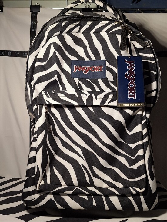 Jansport Handbags - NWT Jansport Rolling Backpack, Black & White Zebra Stripes, NEW with Tags